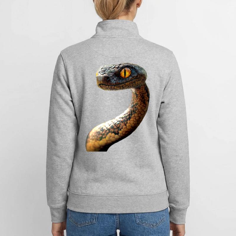 Serpent Python Cobra Mamba Serpent à sonnettes Serpent Sweat zippé unisexe en coton bio Stanley/Stella