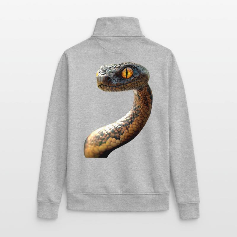 Schlange Python Kobra Mamba Klapperschlange Snake Unisex Organic Zip Sweatshirt von Stanley/Stella