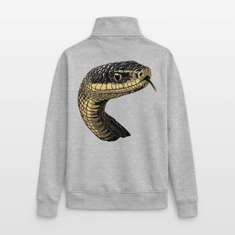Schlange Python Kobra Mamba Klapperschlange Snake Unisex Organic Zip Sweatshirt von Stanley/Stella