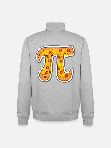 Icône Pizza Pi - Sweat zippé unisexe en coton bio Stanley/Stella - gris chiné