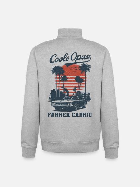 Cool Grandpas Driving Convertible Retro Grandpa - Unisex Organic Zip Sweatshirt by Stanley/Stella - heather grey
