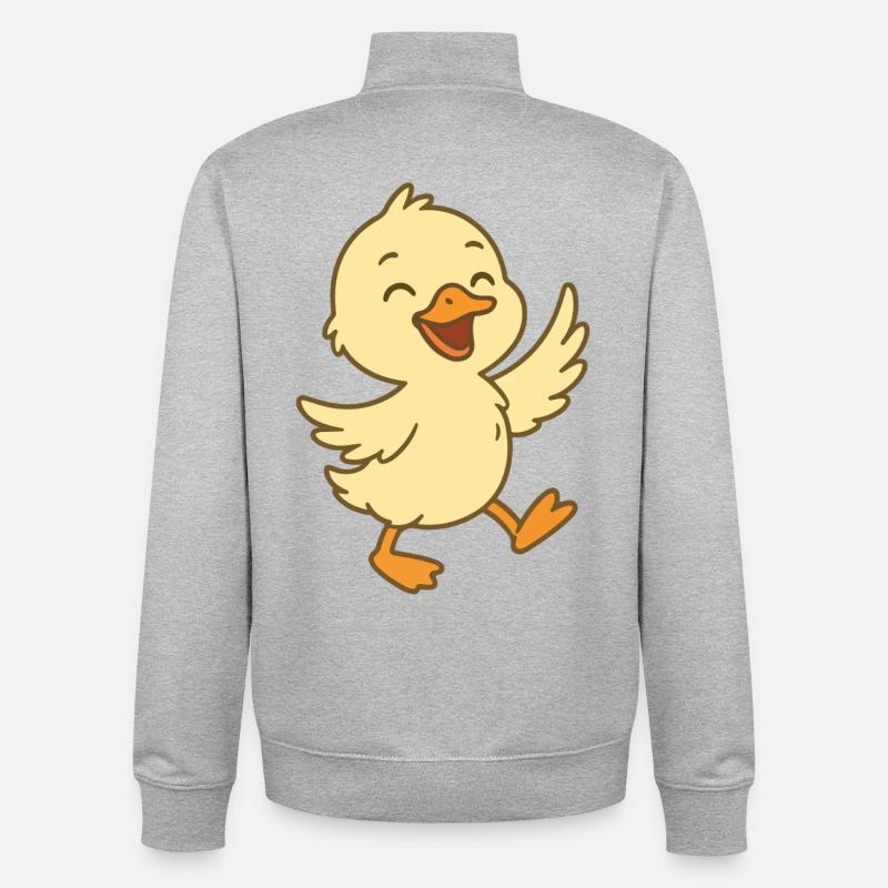Oisons heureux - Sweat zippé unisexe en coton bio Stanley/Stella - gris chiné
