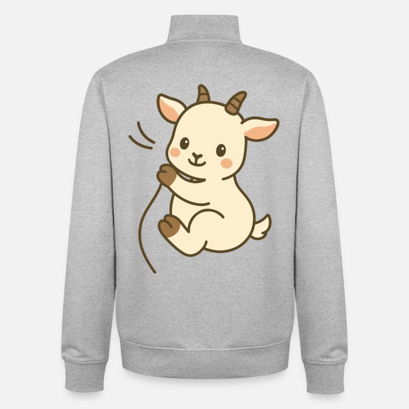Câlins avec les enfants - Sweat zippé unisexe en coton bio Stanley/Stella - gris chiné