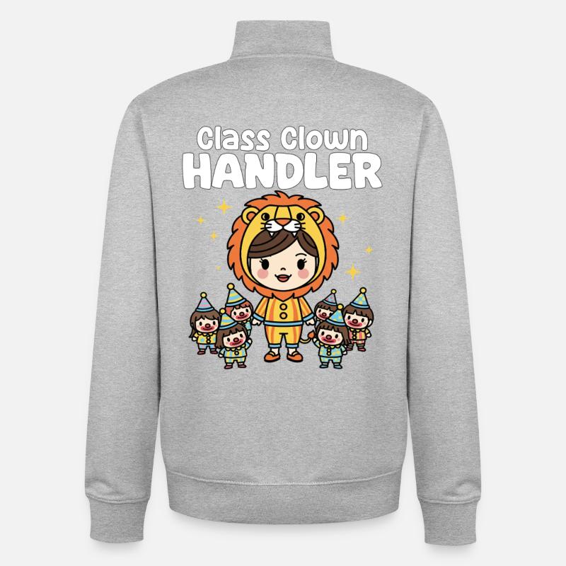 KLASSE CLOWN HANDLER - LEHRER GESCHENK - Unisex Organic Zip Sweatshirt von Stanley/Stella - Grau meliert