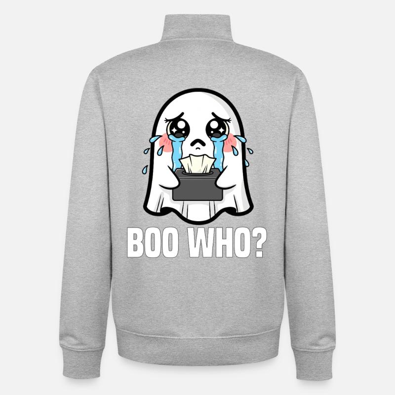 WER WIRD AUSGEBUHT? - GHOST HALLOWEEN - Unisex Organic Zip Sweatshirt von Stanley/Stella - Grau meliert