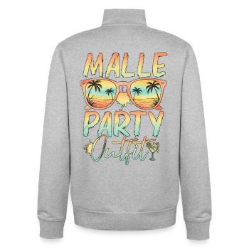 Mallorca Party Outfit - Unisex Organic Zip Sweatshirt von Stanley/Stella - Grau meliert - Hinten - AI Model Male 185 light (185cm)