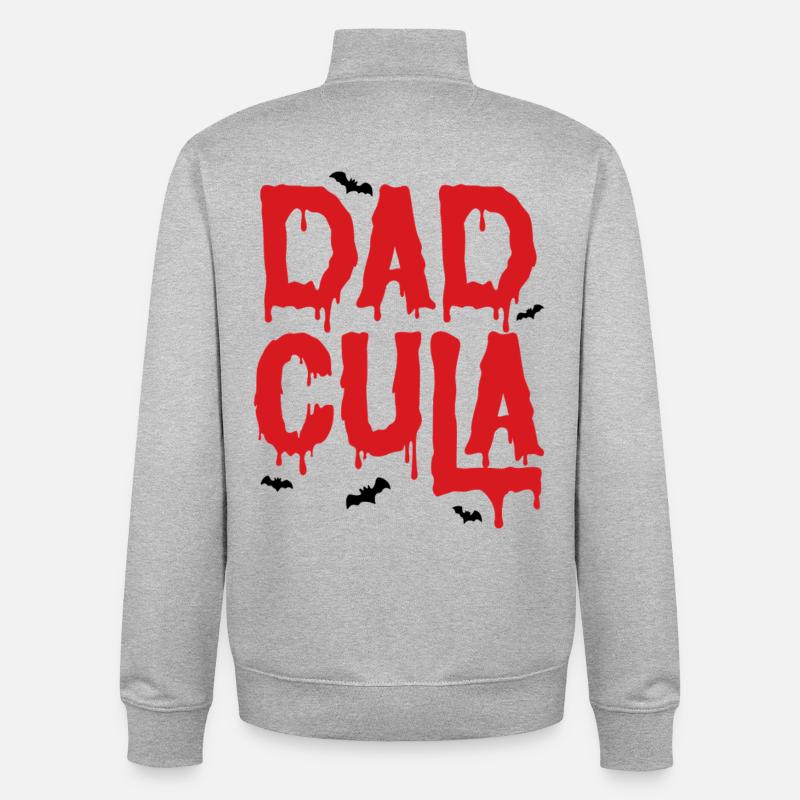 Dadcula - Sweat zippé unisexe en coton bio Stanley/Stella - gris chiné