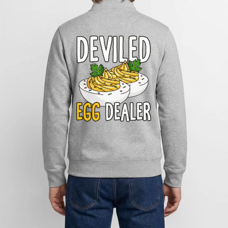 Funny Deviled Eggs Costume Deviled Egg Dad Unisex Organic Zip Sweatshirt by Stanley/Stella