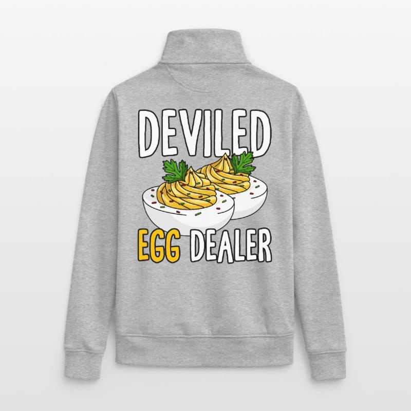 Funny Deviled Eggs Costume Deviled Egg Dad Unisex Organic Zip Sweatshirt by Stanley/Stella