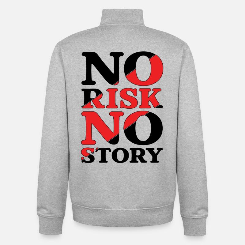 Pas de risque, pas d’histoire - Sweat zippé unisexe en coton bio Stanley/Stella - gris chiné