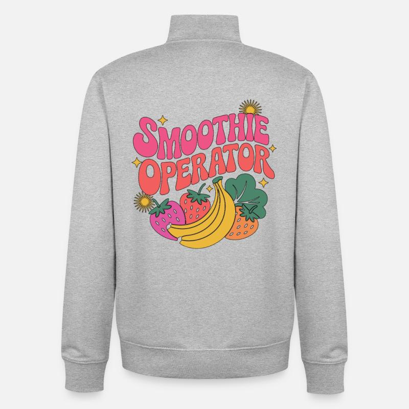 Nutritionist Smoothie Operator Nutritional Coach - Unisex Organic Zip Sweatshirt by Stanley/Stella - heather grey