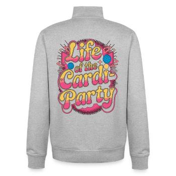 Cardiac Tech Life Of The Cardi-Party Cath Lab Tech - Unisex Organic Zip Sweatshirt von Stanley/Stella - Grau meliert - Hinten - AI Model Male 185 light (185cm)