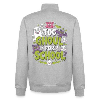 Witchcraft Too Ghoul For School Tarot Reading - Unisex Organic Zip Sweatshirt von Stanley/Stella - Grau meliert - Hinten - AI Model Male 185 light (185cm)