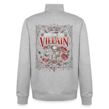 Dark Romance Booktok Dibs On The Villain - Unisex Organic Zip Sweatshirt by Stanley/Stella - heather grey - Back - AI Model Male 185 light (185cm)