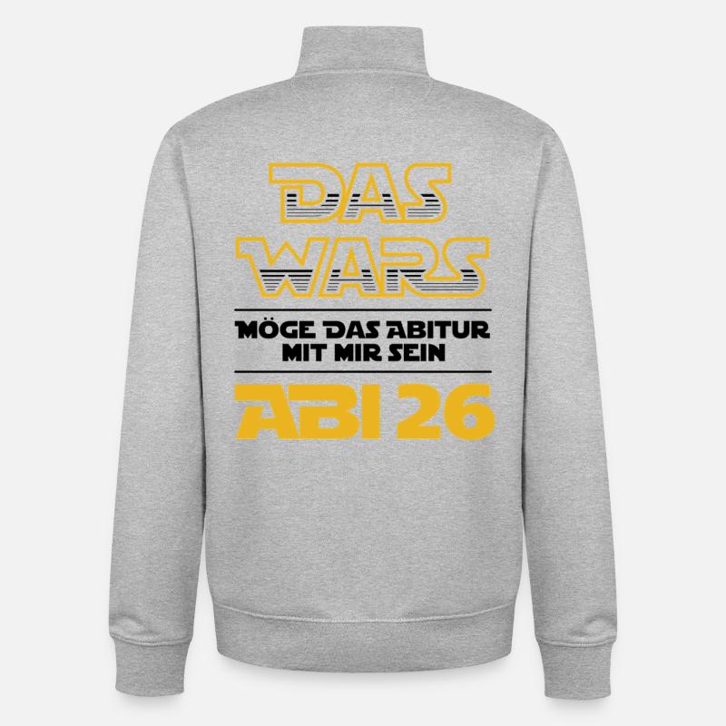 Das Wars | Abi 2026 - Abitur - Geschenk - Unisex Organic Zip Sweatshirt von Stanley/Stella - Grau meliert
