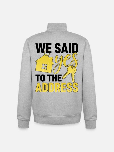 Nous avons accepté l’adresse - Sweat zippé unisexe en coton bio Stanley/Stella - gris chiné