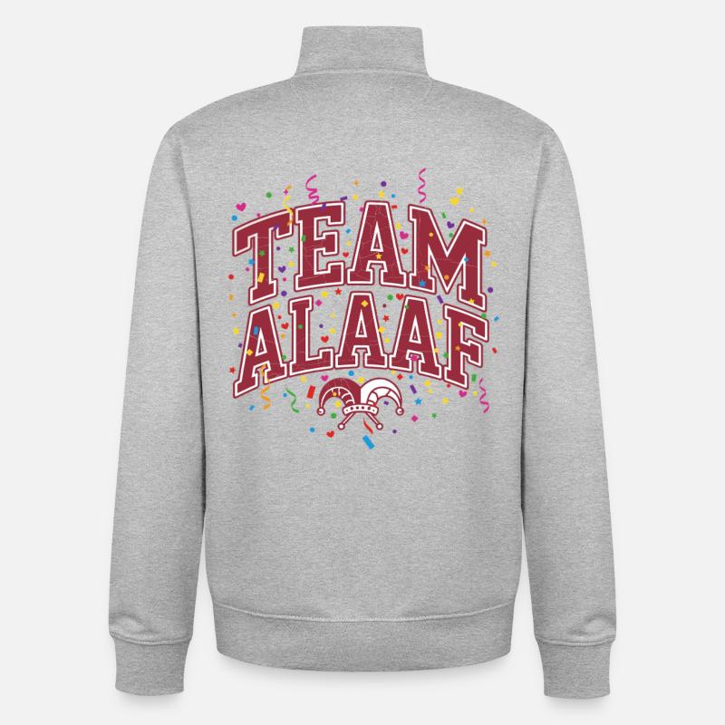 Team Alaaf Köln - Unisex Organic Zip Sweatshirt von Stanley/Stella - Grau meliert