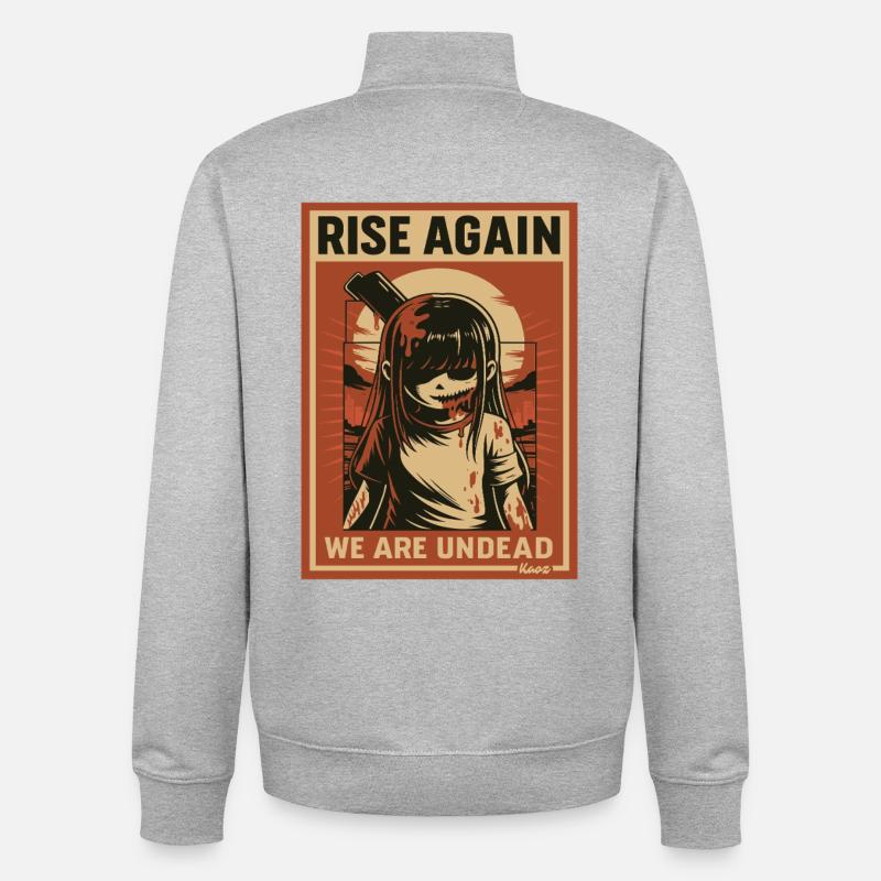Wieder Auferstehen, Wird sind Untote Zombies - Unisex Organic Zip Sweatshirt von Stanley/Stella - Grau meliert
