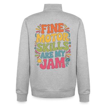 Pediatric OT Fine Motor Skills Pediatric Therapist - Unisex Organic Zip Sweatshirt von Stanley/Stella - Grau meliert - Hinten - AI Model Male 185 light (185cm)