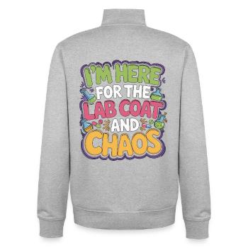 Pharmacist Student I'm Here For The Pharmaceutical - Unisex Organic Zip Sweatshirt von Stanley/Stella - Grau meliert - Hinten - AI Model Male 185 light (185cm)