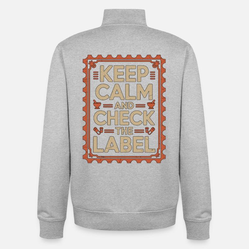 Pharmacist Student Counting Pills Pharmacy Trainee - Unisex Organic Zip Sweatshirt by Stanley/Stella - heather grey