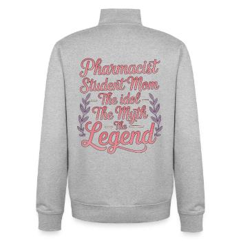 Pharmacist Student Mom The Idol The Pharmaceutical - Unisex Organic Zip Sweatshirt von Stanley/Stella - Grau meliert - Hinten - AI Model Male 185 light (185cm)