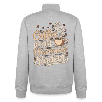Pharmacist Student Coffee Healthcare Coffee Lover - Unisex Organic Zip Sweatshirt von Stanley/Stella - Grau meliert - Hinten - AI Model Male 185 light (185cm)