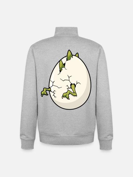 Cracked Egg Bloom Easter - Unisex Organic Zip Sweatshirt by Stanley/Stella - heather grey