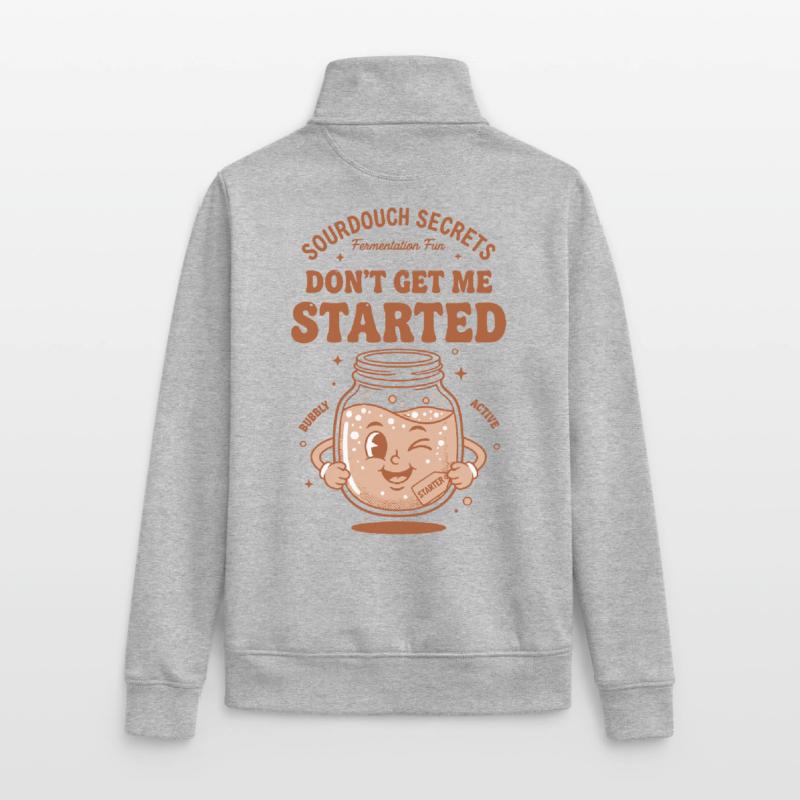 Sourdough Bread Baking Baker Starter Unisex Organic Zip Sweatshirt by Stanley/Stella