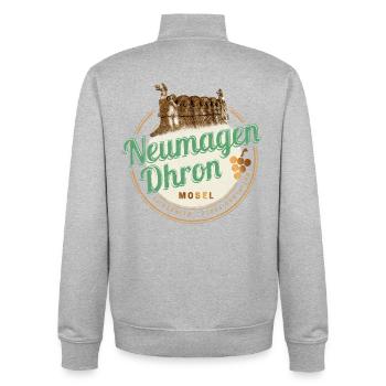 Neumagen Dhron Mosel Rheinland-Pfalz Deutschland - Unisex Organic Zip Sweatshirt von Stanley/Stella - Grau meliert - Hinten - AI Model Male 185 light (185cm)