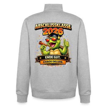 Graduating Class of 2026 Tortoise | School leavers - Unisex Organic Zip Sweatshirt by Stanley/Stella - heather grey - Back - AI Model Male 185 light (185cm)