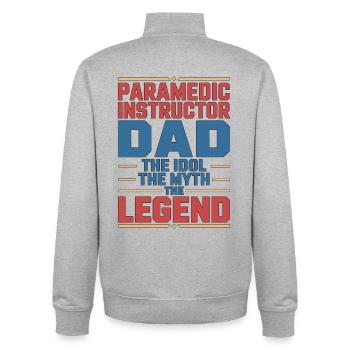 Paramedic Instructor Dad The Idol Emergency Care - Unisex Organic Zip Sweatshirt von Stanley/Stella - Grau meliert - Hinten - AI Model Male 185 light (185cm)