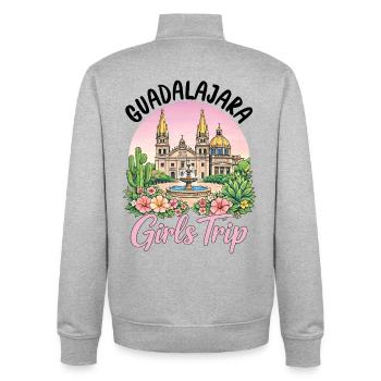 Guadalajara Girls Trip - Unisex Organic Zip Sweatshirt von Stanley/Stella - Grau meliert - Hinten - AI Model Male 185 light (185cm)