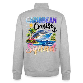 Caribbean Cruise Squad - Unisex Organic Zip Sweatshirt von Stanley/Stella - Grau meliert - Hinten - AI Model Male 185 light (185cm)