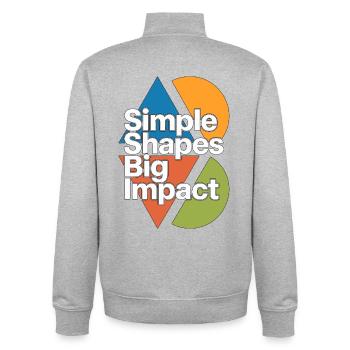 Logo Designer Simple Shapes Big Creative Designer - Unisex Organic Zip Sweatshirt von Stanley/Stella - Grau meliert - Hinten - AI Model Male 185 light (185cm)
