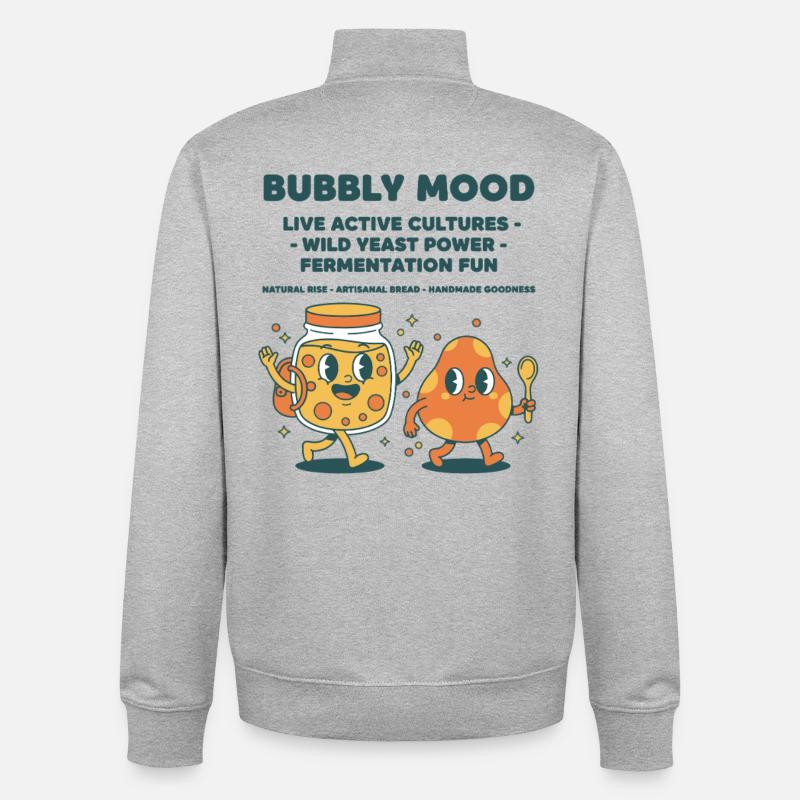 Sauerteigbrot Backbäcker Sauerteigstarter - Unisex Organic Zip Sweatshirt von Stanley/Stella - Grau meliert