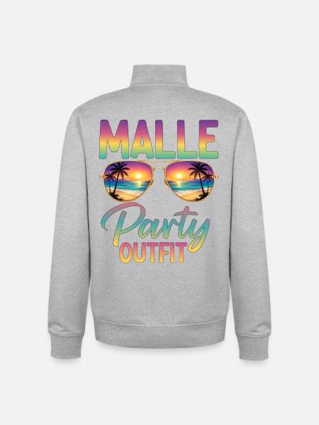 Mallorca Party Outfit - Unisex Organic Zip Sweatshirt von Stanley/Stella - Grau meliert