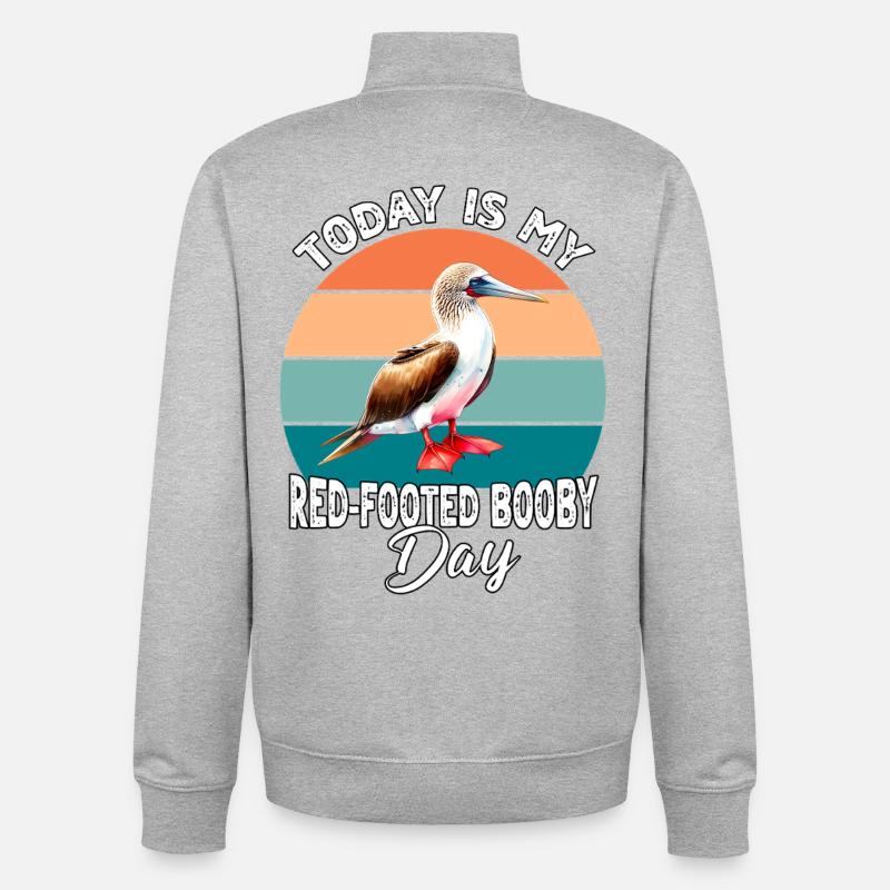 Fou-de-rouge - Sweat zippé unisexe en coton bio Stanley/Stella - gris chiné