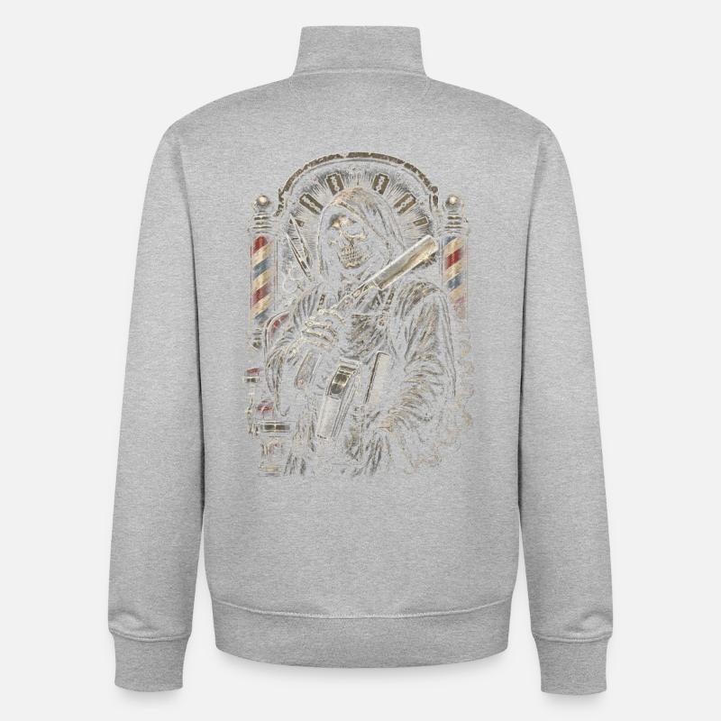 Barber Barbier - Unisex Organic Zip Sweatshirt von Stanley/Stella - Grau meliert