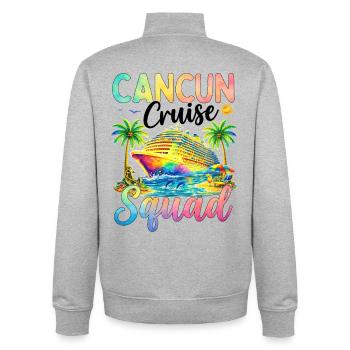Cancun Cruise Squad - Unisex Organic Zip Sweatshirt by Stanley/Stella - heather grey - Back - AI Model Male 185 light (185cm)