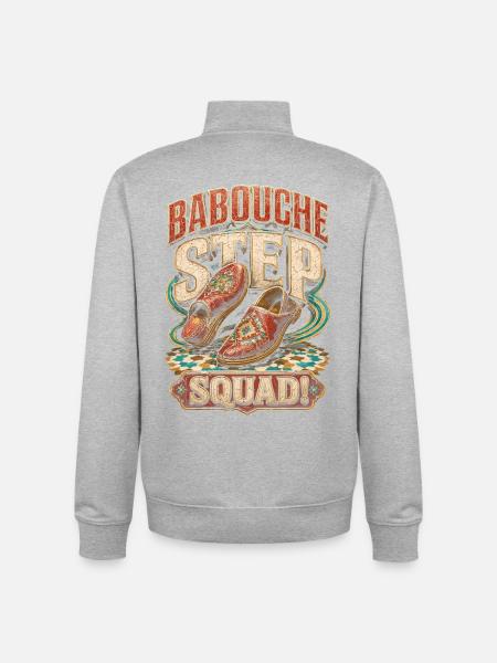 Marokkaner Marokko Babouche Step Squad - Unisex Organic Zip Sweatshirt von Stanley/Stella - Grau meliert
