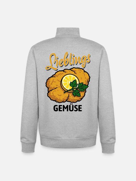 Schnitzel | Lieblings Gemüse - Unisex Organic Zip Sweatshirt von Stanley/Stella - Grau meliert