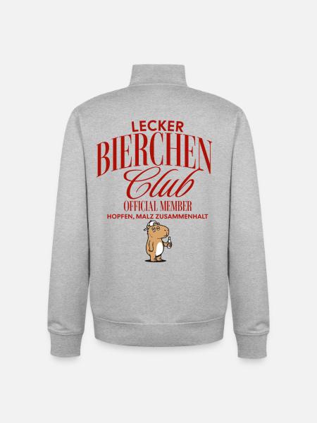 Lecker Bierchen Club - Unisex Organic Zip Sweatshirt von Stanley/Stella - Grau meliert