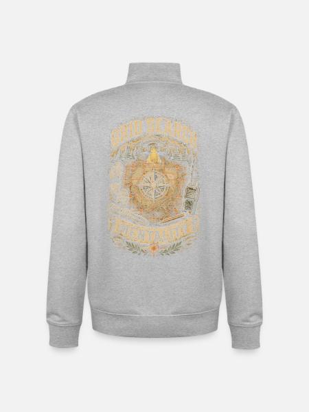 Rescue Team Grid Search Mentality - Unisex Organic Zip Sweatshirt by Stanley/Stella - heather grey