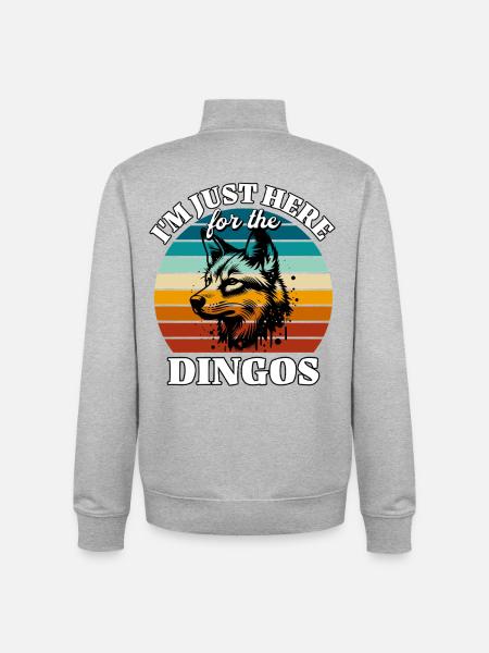 Lustige Australischer Wildhund Sprüche - Unisex Organic Zip Sweatshirt von Stanley/Stella - Grau meliert