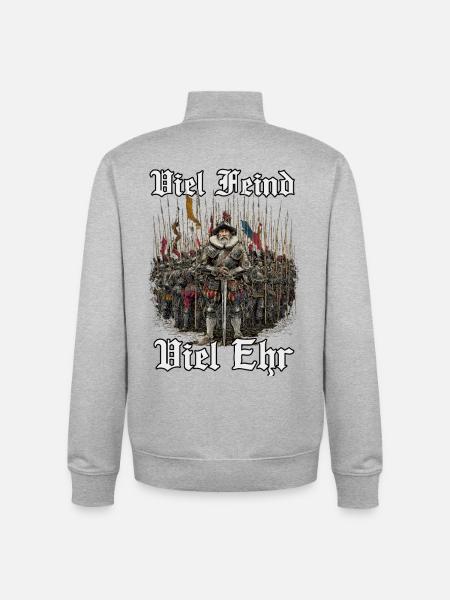 Ritter im Speerwald - Unisex Organic Zip Sweatshirt von Stanley/Stella - Grau meliert