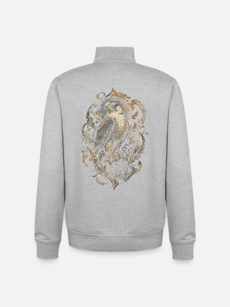 Falknerei Falkner - Unisex Organic Zip Sweatshirt von Stanley/Stella - Grau meliert