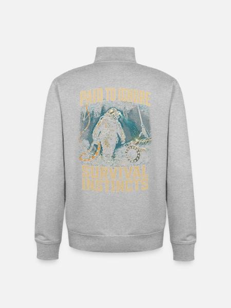 Plongeur industriel commercial - Sweat zippé unisexe en coton bio Stanley/Stella - gris chiné