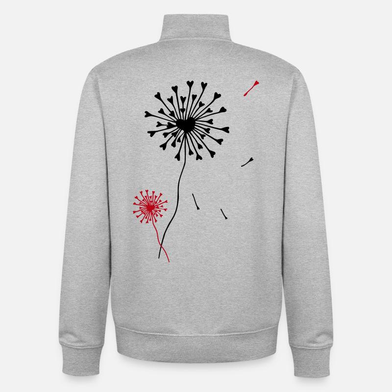 Lora-LOVE Pusti - L’Original par heavenlygoods - Sweat zippé unisexe en coton bio Stanley/Stella - gris chiné