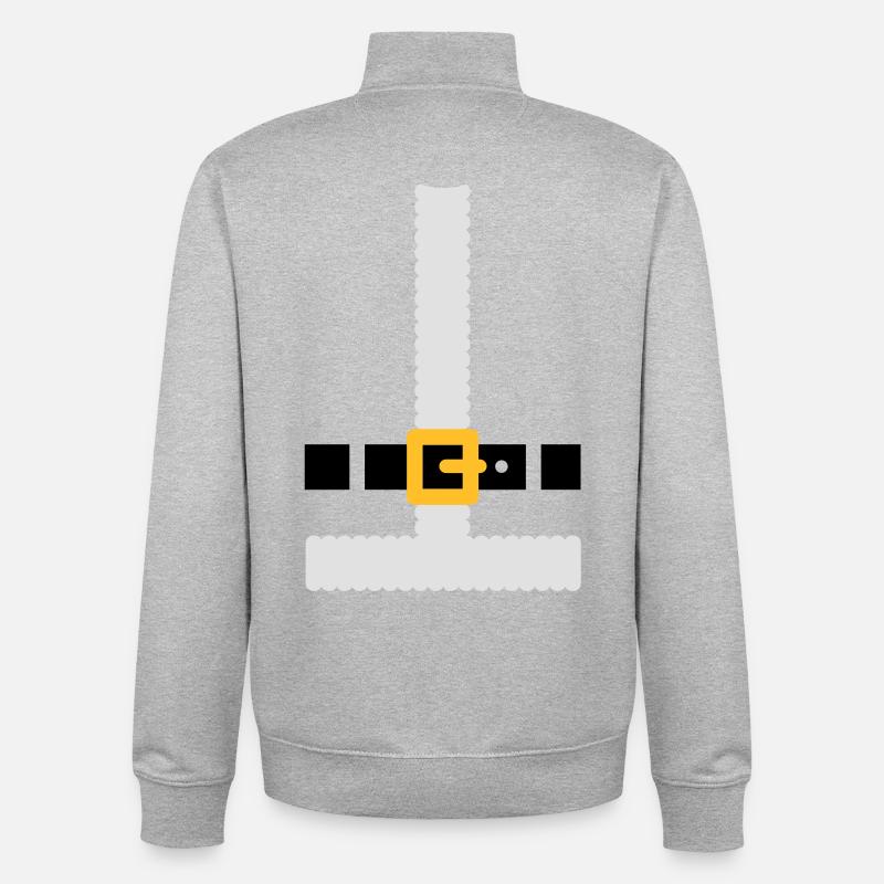 Costume Père Noël - Sweat zippé unisexe en coton bio Stanley/Stella - gris chiné
